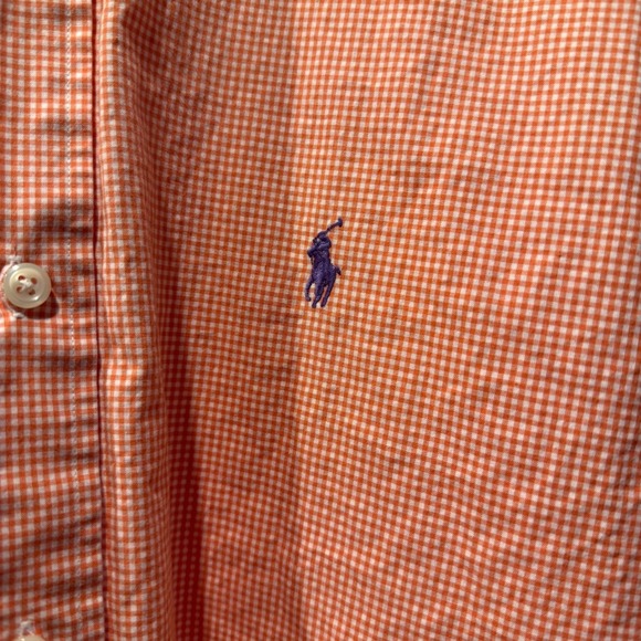 Ralph Lauren Custom Fit Button Down Gingham Checkered Long Sleeve Shirt - Picture 2 of 4